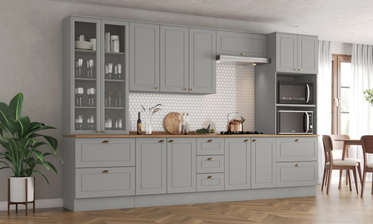 Cozinha Americana Cinza 24.4