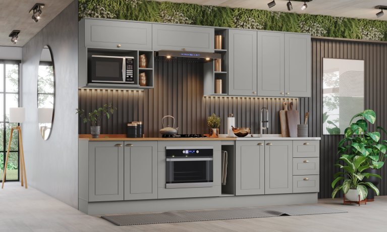 Cozinha Americana Cinza 24.1