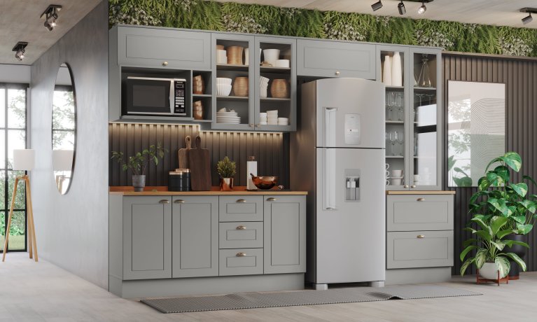 Cozinha Americana Cinza 24.3