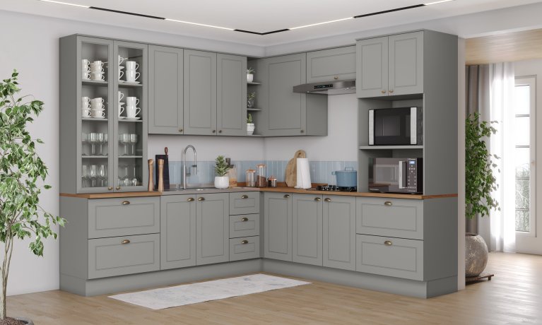 Cozinha Americana Cinza 24.5