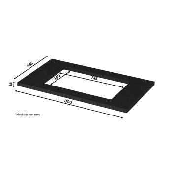 Tampo para Cooktop 800 mm