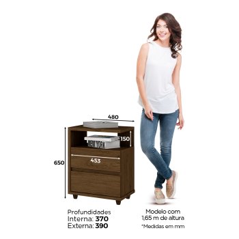Bedside Table Campeche 02 Drawers
