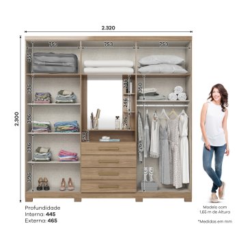 Guarda-roupa Titanium 06 Portas