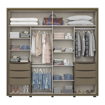 Guarda-roupa Havaí 02 Portas Deslizantes